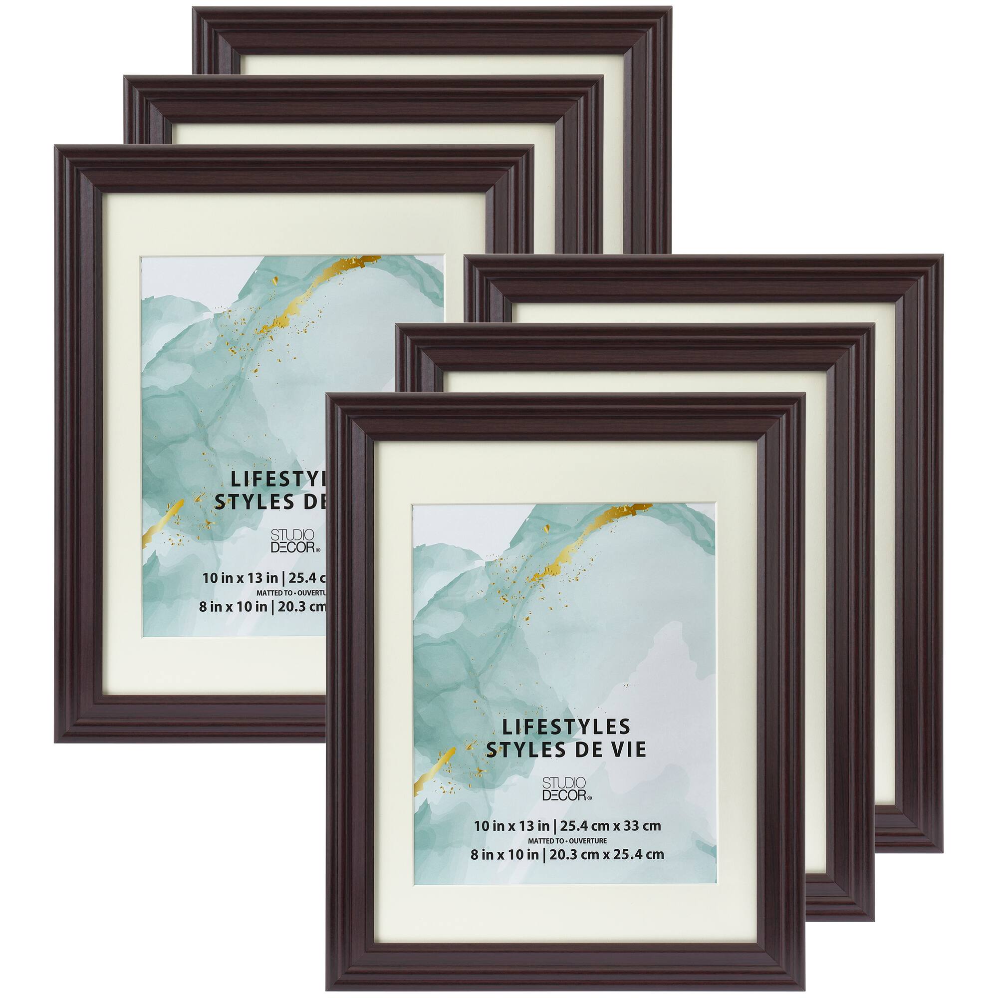 6 Pack: Black Cherry 8" x 10" Frame With Mat, Lifestyles™ By Studio Décor®
